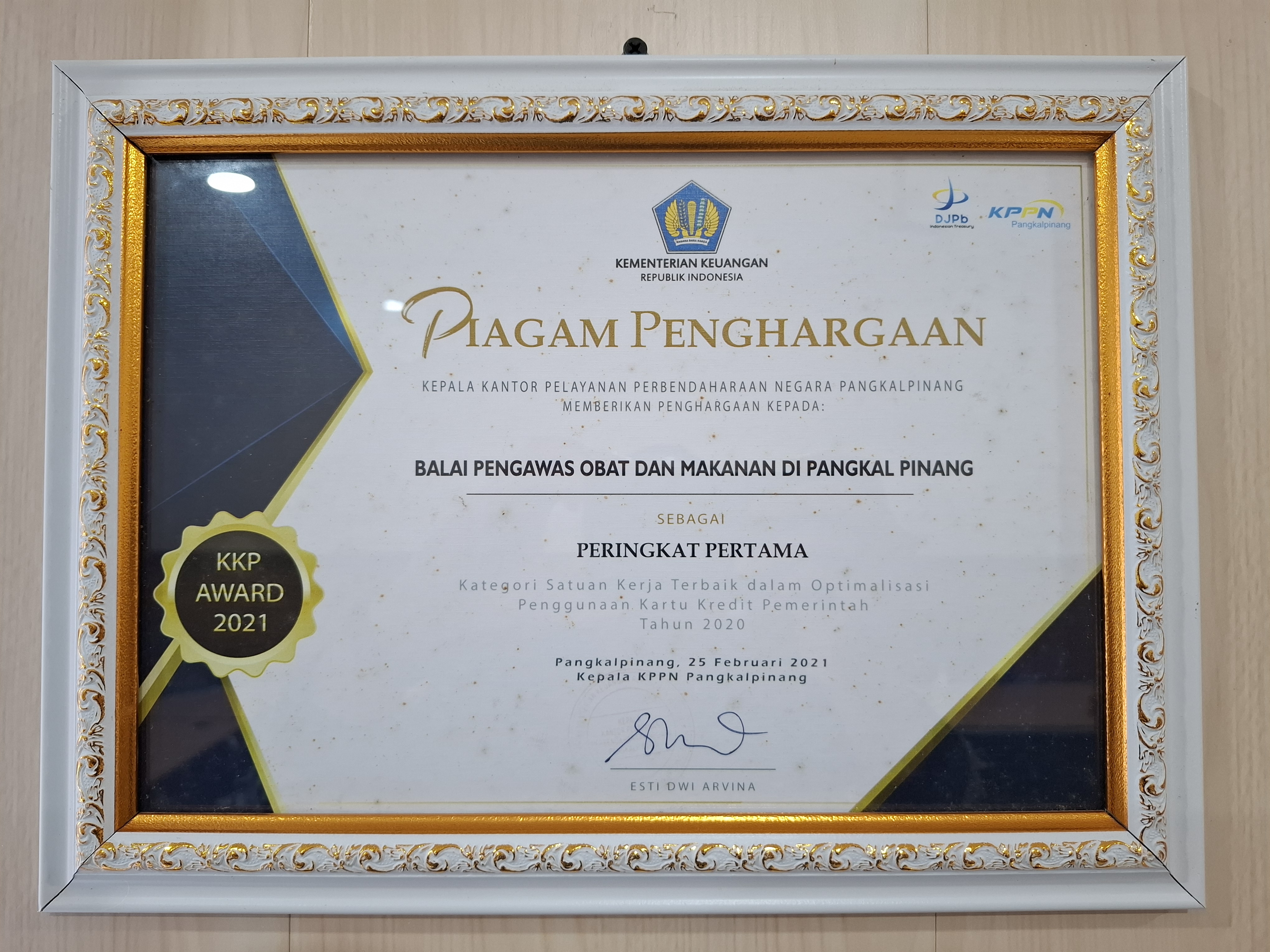 Peringkat I KKP TA 2020 - 2021