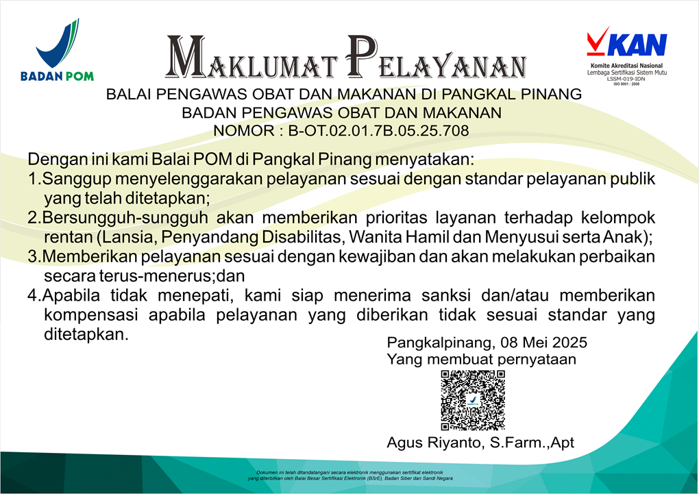 Maklumat Pelayanan - 2025