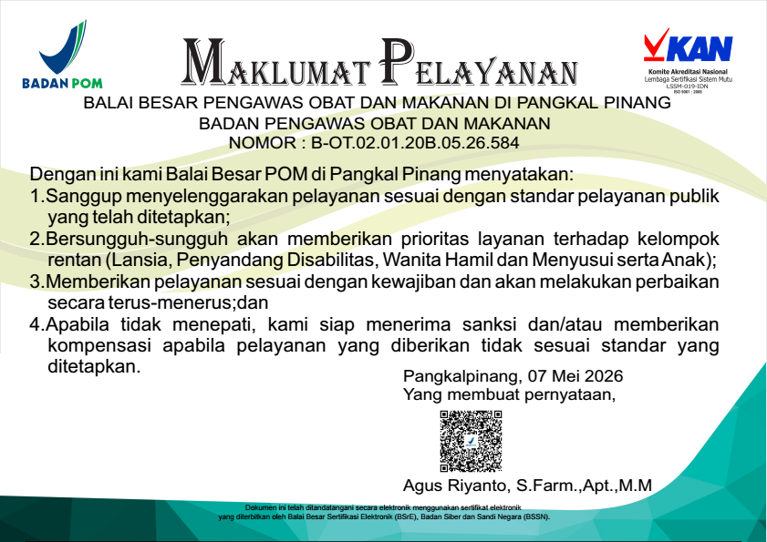 Maklumat Pelayanan